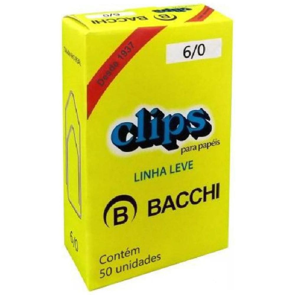 Clips Galvanizado N.6/0 45Mm Caixa 50Un - Bacchi