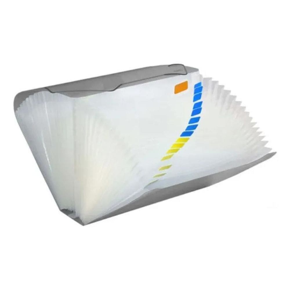 Pasta Sanfonada Plastica A4 31 Divisoes Fume - Dac