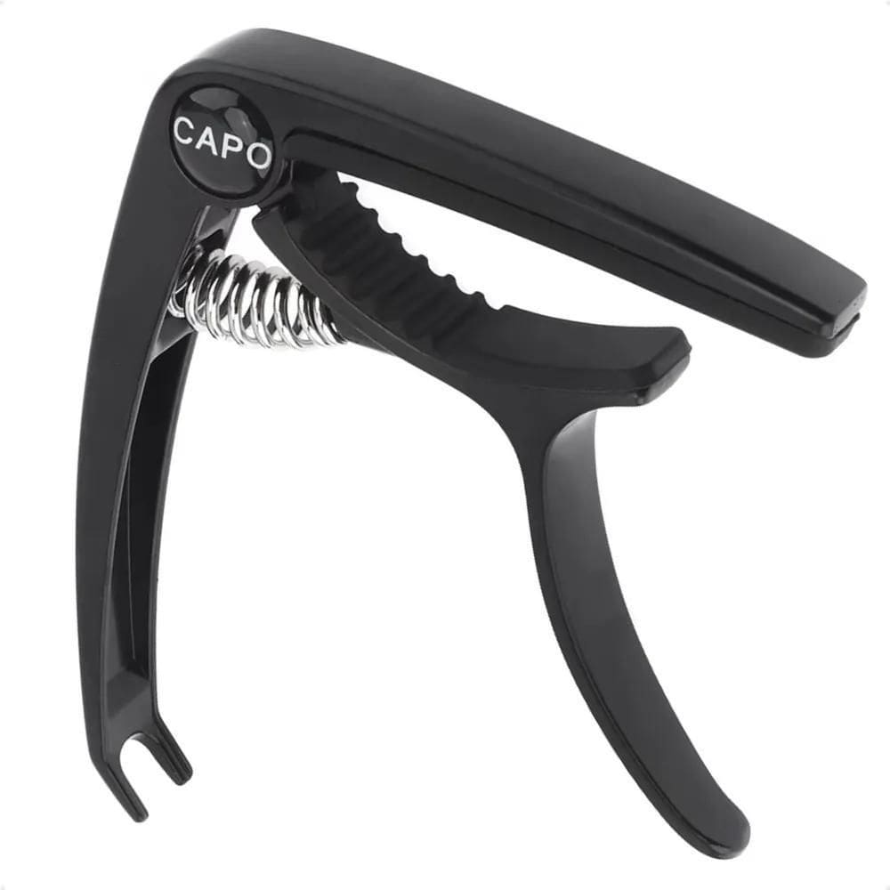 2X Capotraste Violão/Guitarra Profissional Aço E Nylon Preto