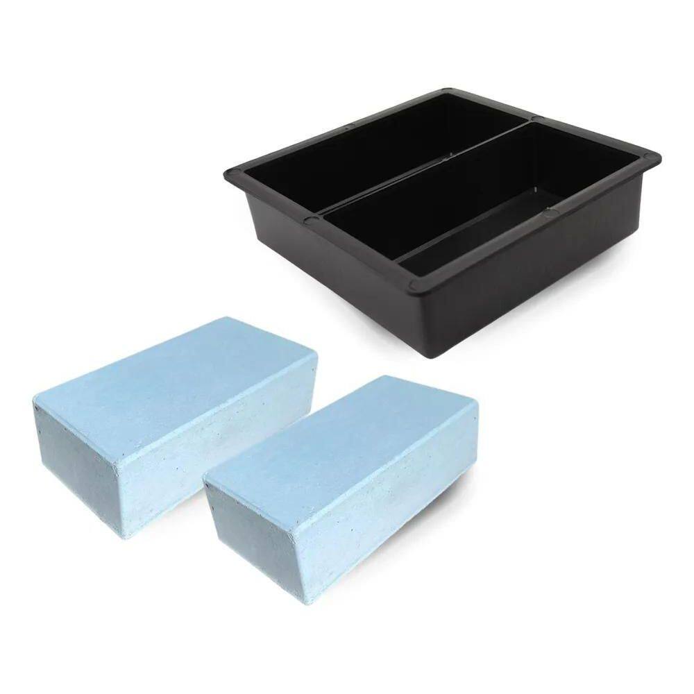 2X Forma Tijolinho Paver 20X10X6 Dupla Intertravada -5 Unida