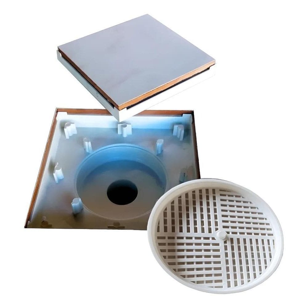 2X Ralo Oculto 15X15 Invisivel Seca Piso Linear