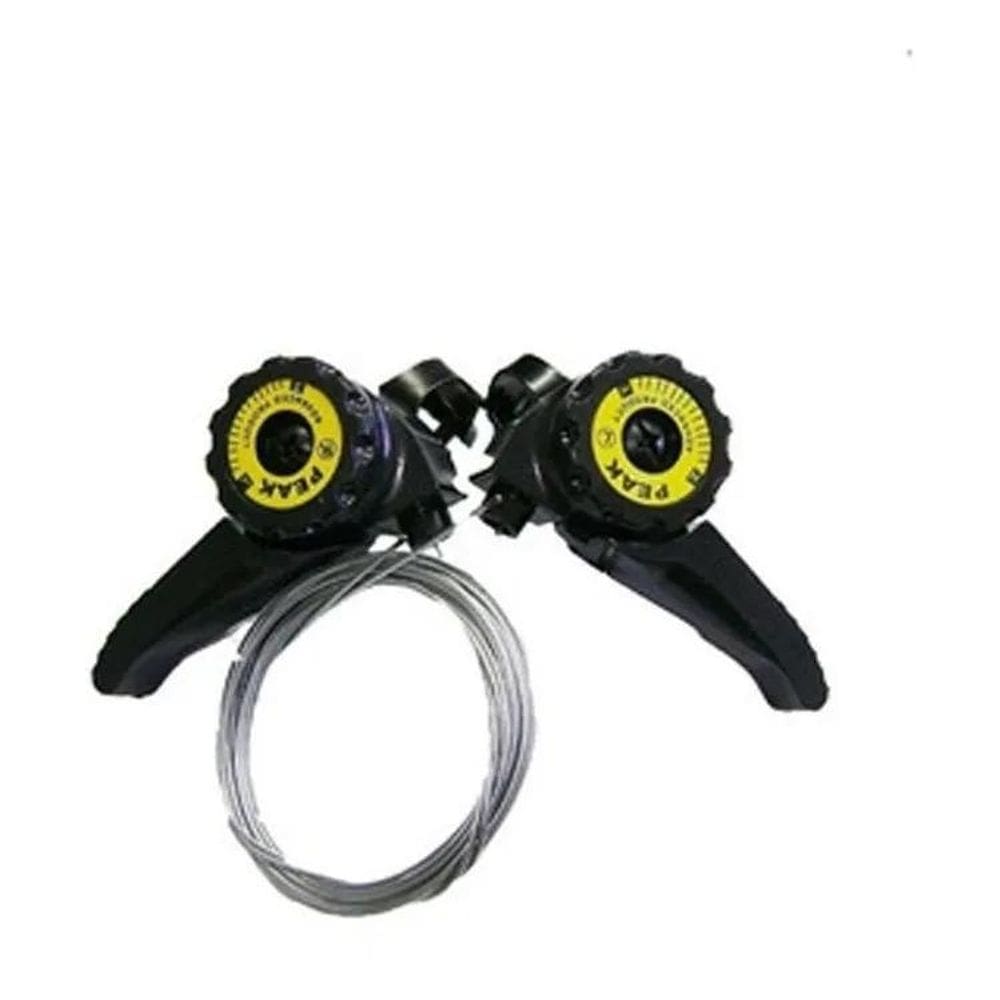 2X Alavanca Trocador De Marcha 18V Naylon Com Cabos Biciclet