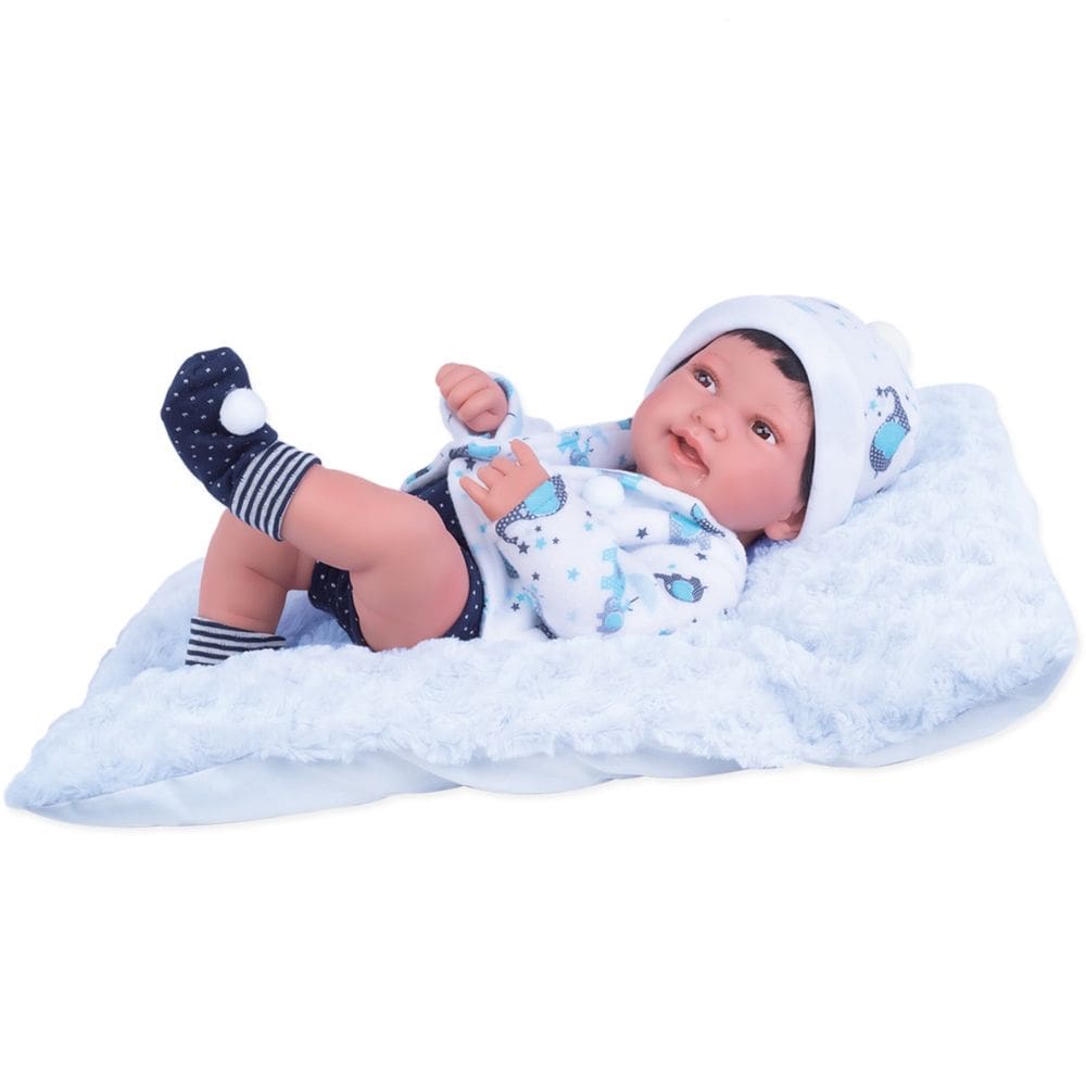 Boneco Reborn Anny Doll Baby Menino Em Vinil Com Acessórios