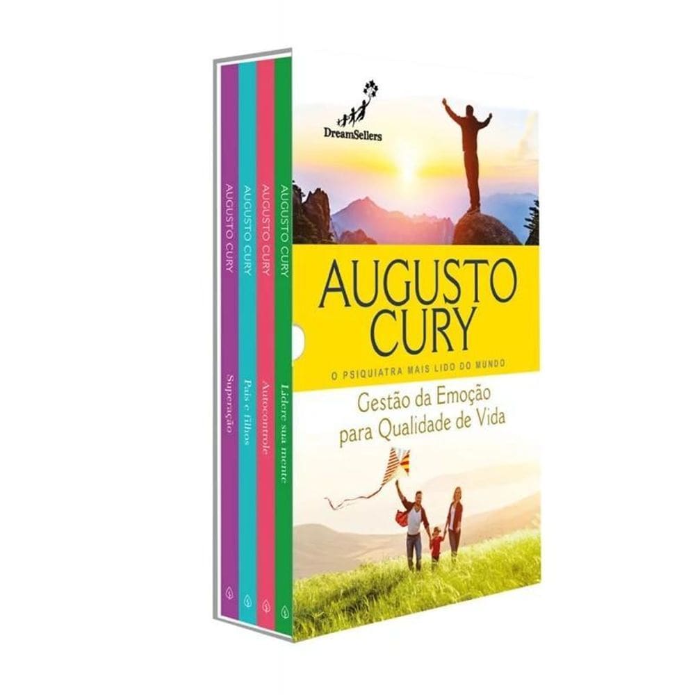 Box Com 4 Livros - Augusto Cury - Gestão Da Emoção
