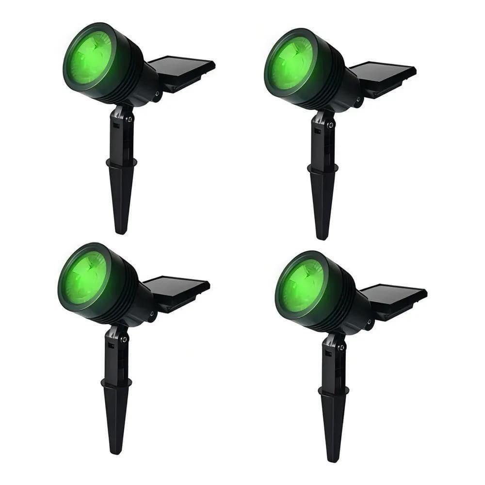 2X Kit 04 Luminária Solar Espeto Para Jardim 10 Lumens Ecofo