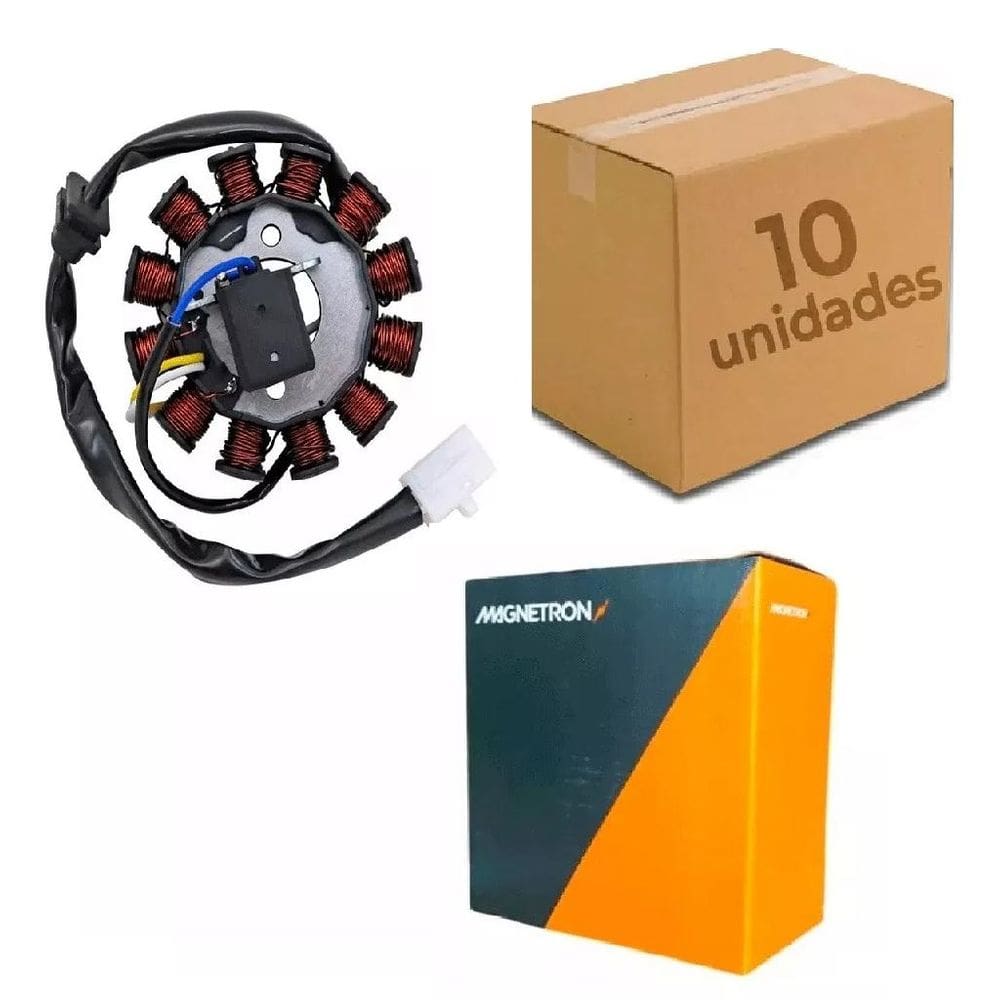 Estator Ys 150 Fazer Sed 2013 2014 2015 2016 2017 2018 2019 2020 Magnetron Kit Com 10 Peças