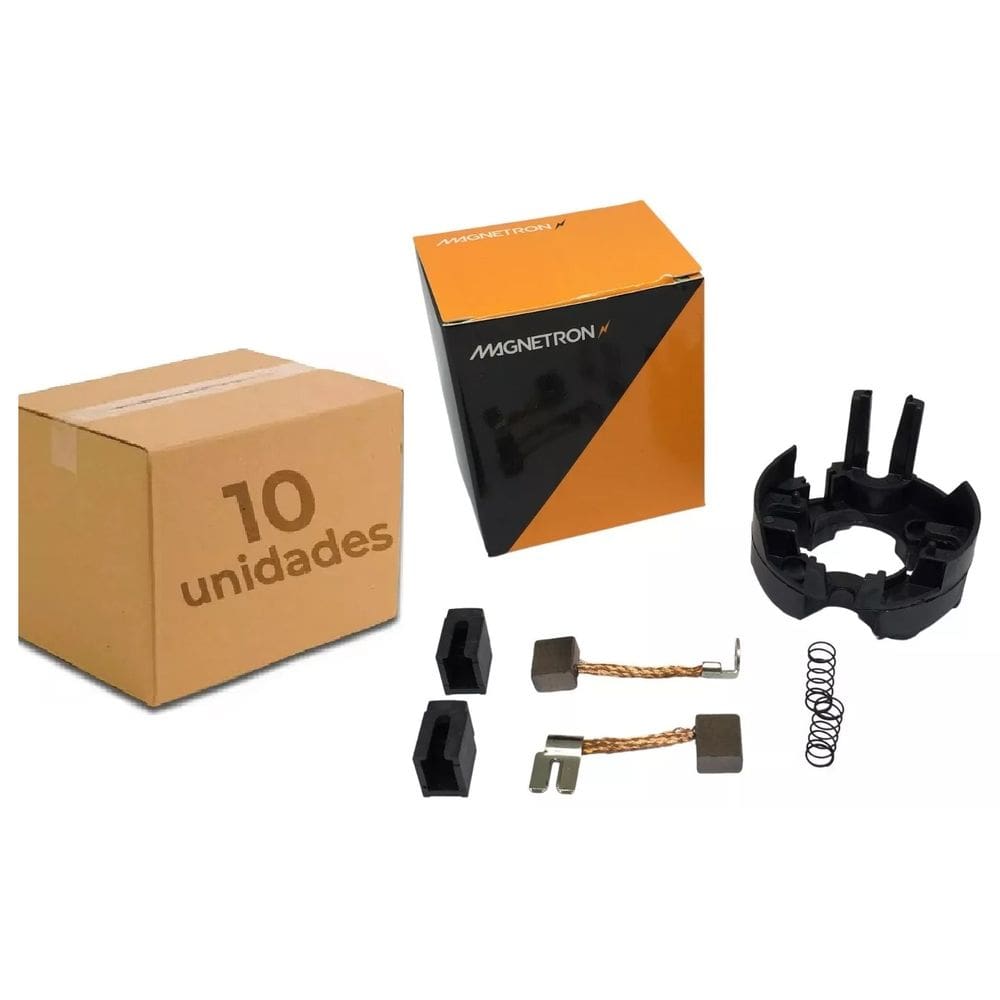 Escova Arranque Ybr125 Xtz 125 Factor 125 Xt225 Com Suporte Mola Magnetron Kit Com 10 Peças