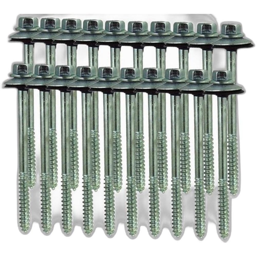 Kit 20 Parafuso Para Telha Com Arruelas 5/16``X150 Mm