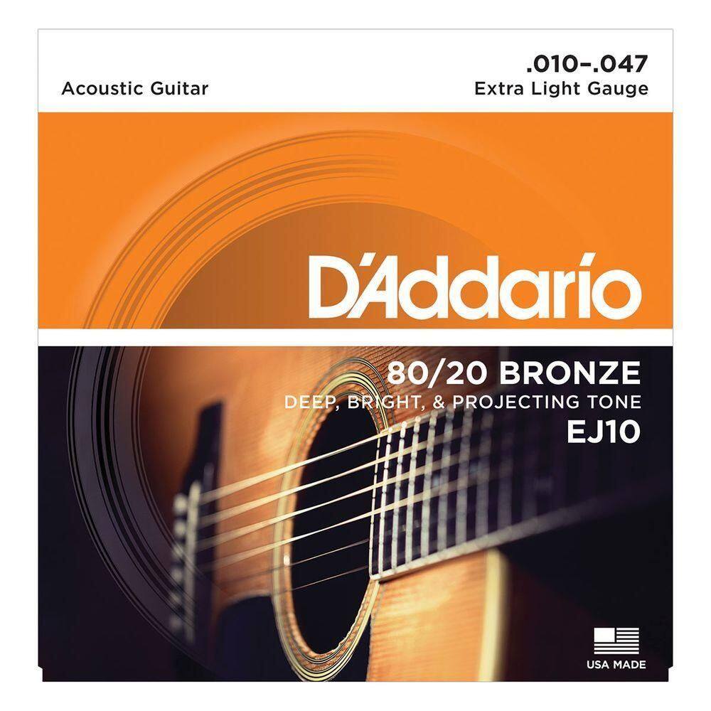 Encordoamento Para Violão Aco Ej10-b 80-20 Bronze