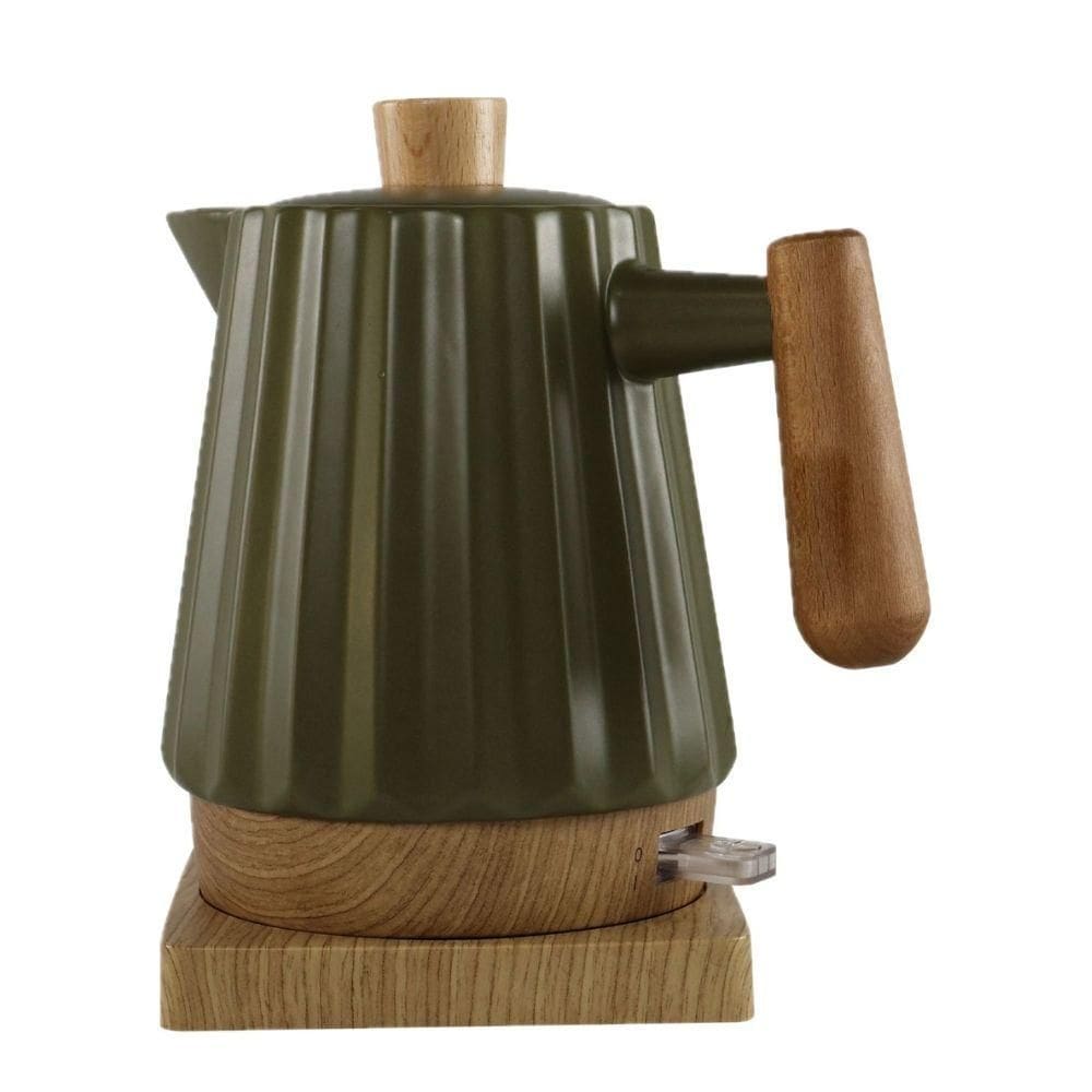 Chaleira Elétrica Tuut Elegance de Porcelana 1,2 Litro com Base 360 Graus Cabo de Madeira e Desligamento Automático