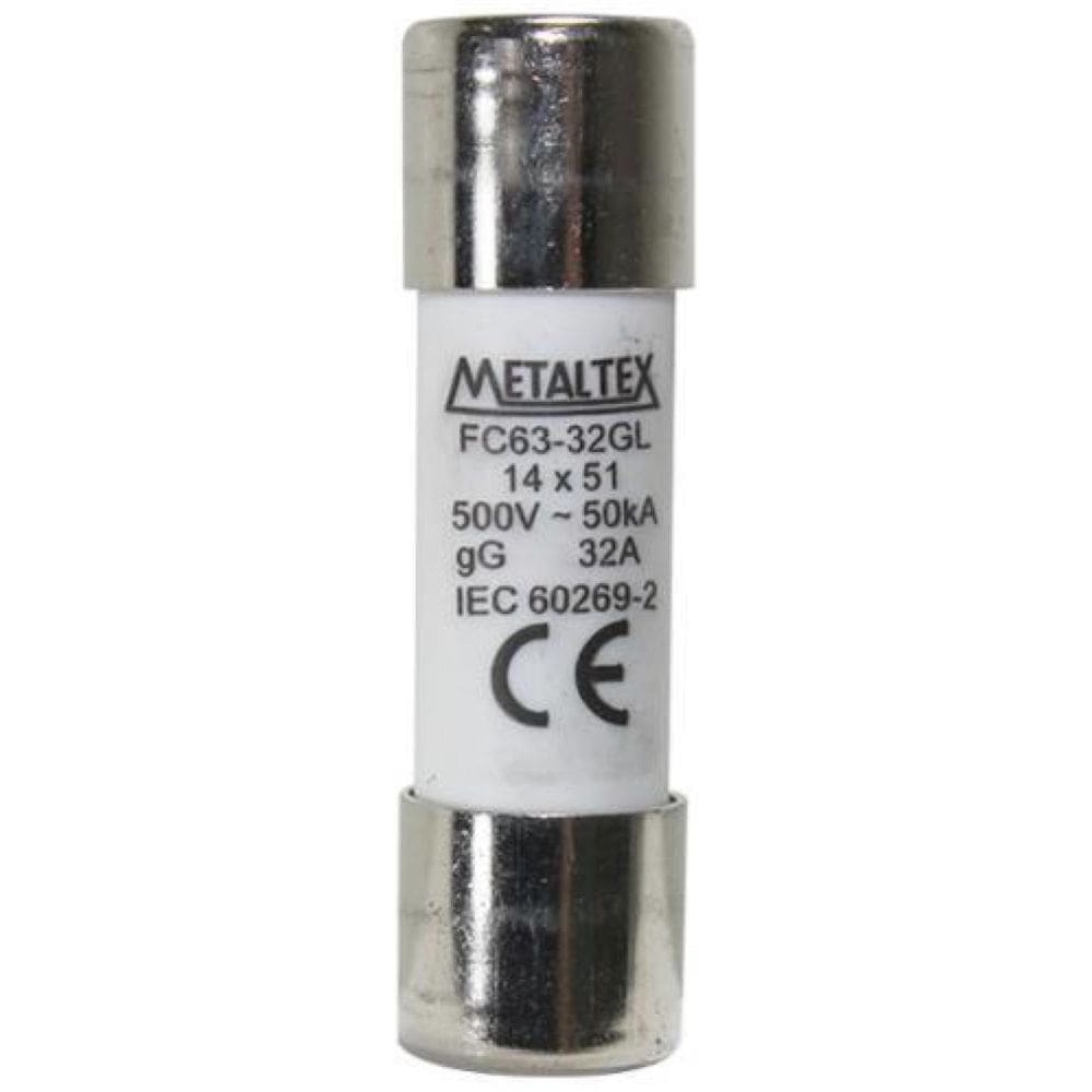 Fusível Cartucho 14X51Mm 32 Amperes Modelo Fc Metaltex