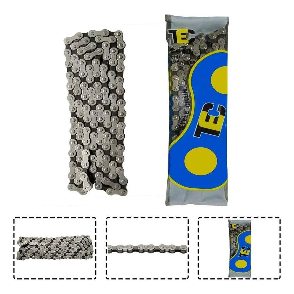 2X Corrente Grossa Tec Bicicleta 114 Elos Bike Sem Marcha