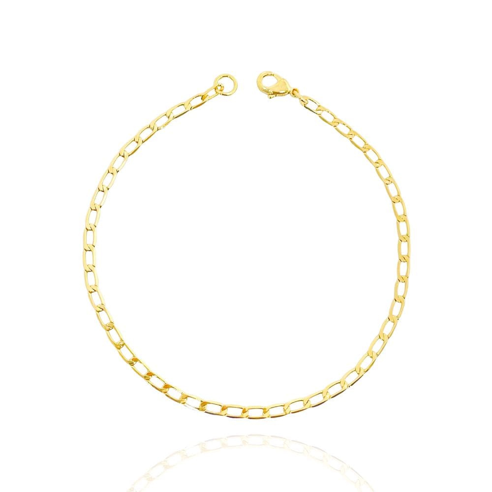 Pulseira Elos Ovais Banhada a Ouro