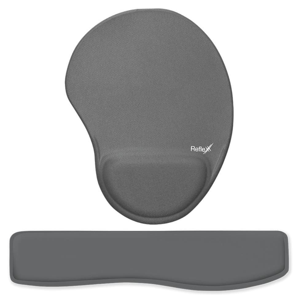 Kit Ergonômico Mouse Pad + Apoio De Pulso Para Teclado Cinza