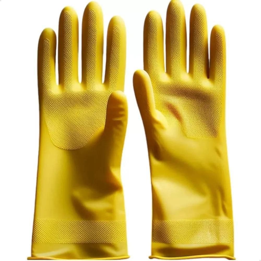 2X Kit 12 Par Luva Multiuso Latex Limpeza Impermeavel Reforç