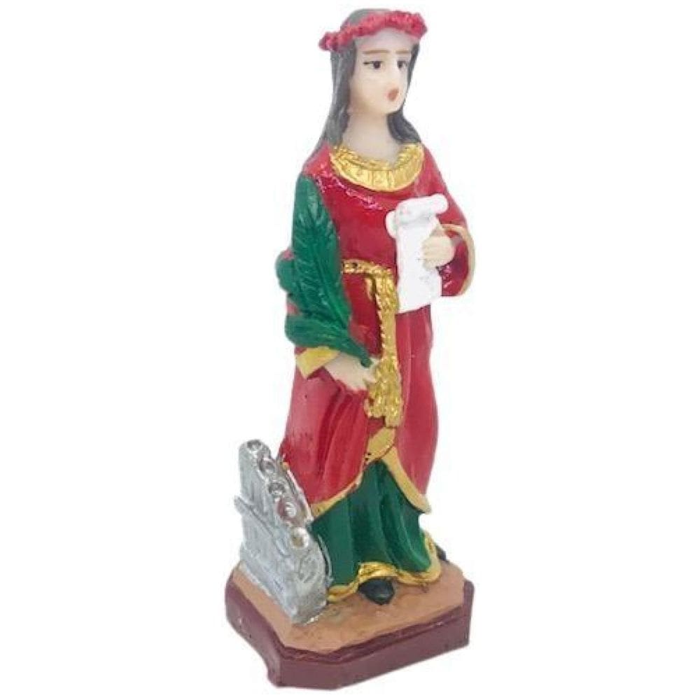 Imagem Santa Cecília Em Resina 7 Cm