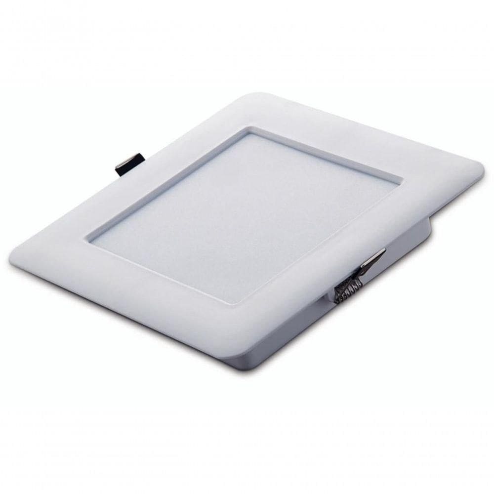 Plafon Led Tramontina Quadrado De Embutir Slim 480 Lm 6 W Bivolt 4000 K Luz Neutra