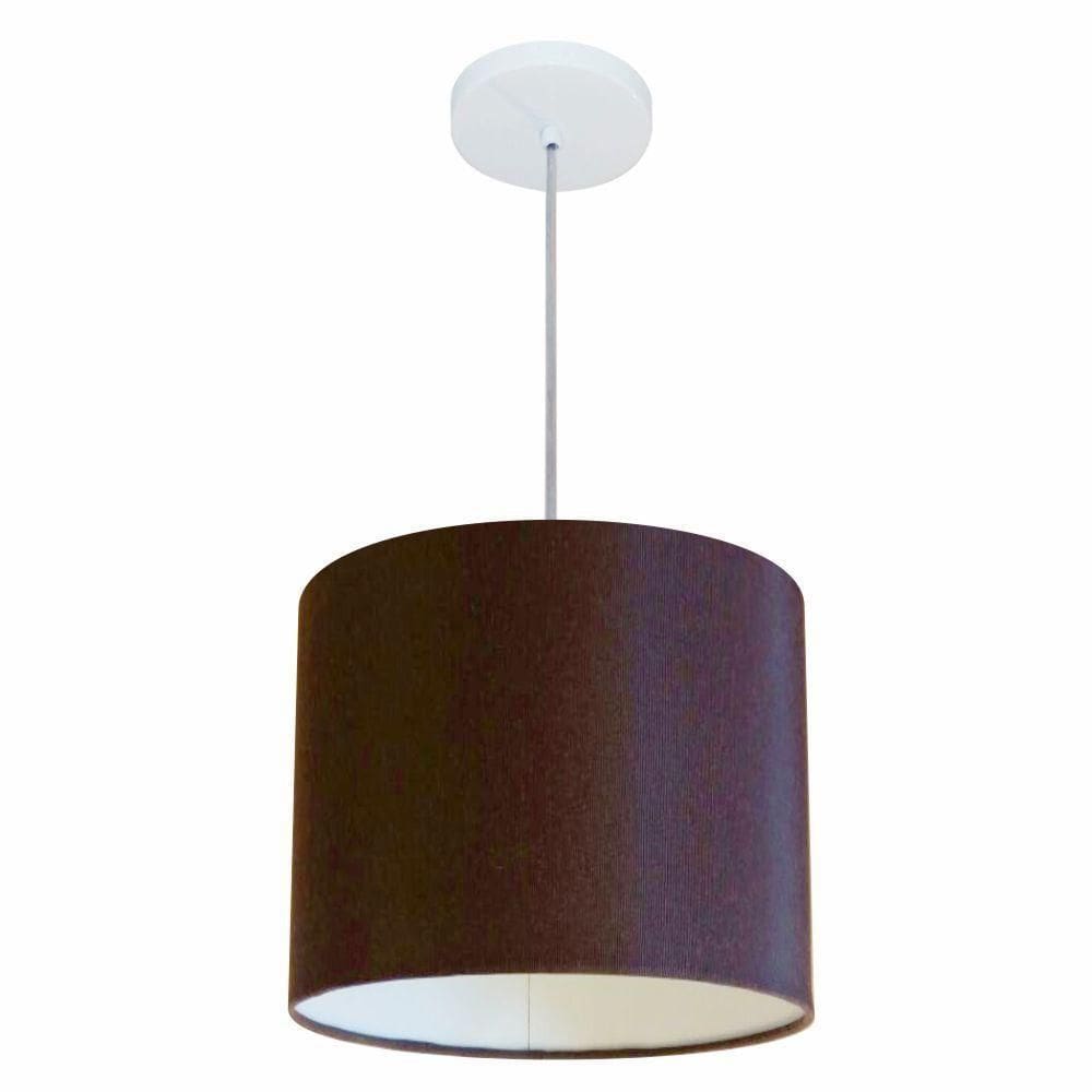 Lustre Pendente Cilíndrico Free Lux Para Mesa De Jantar, Sala, Quarto, Churrasqueira E Balcão. Café Tam: 30x25cm