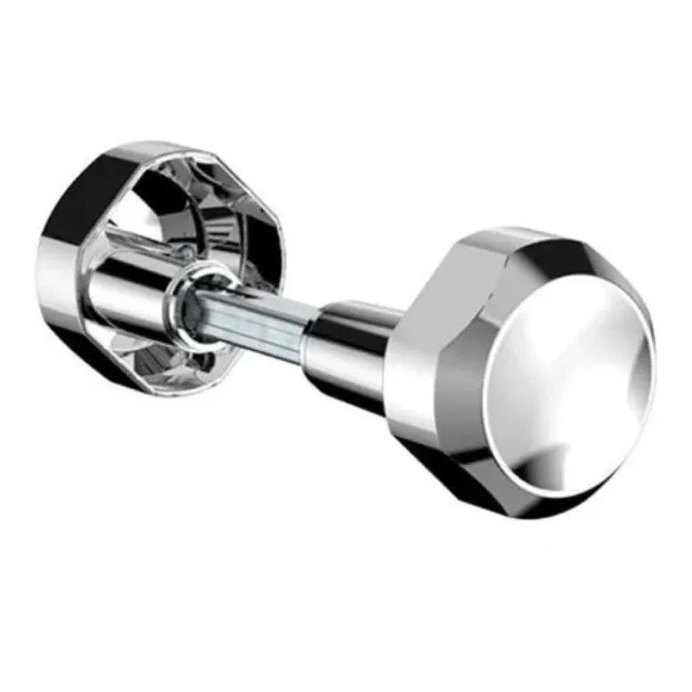 2X Maçaneta Bola Brio Cromada Soprano 58Mm Cor Prateado