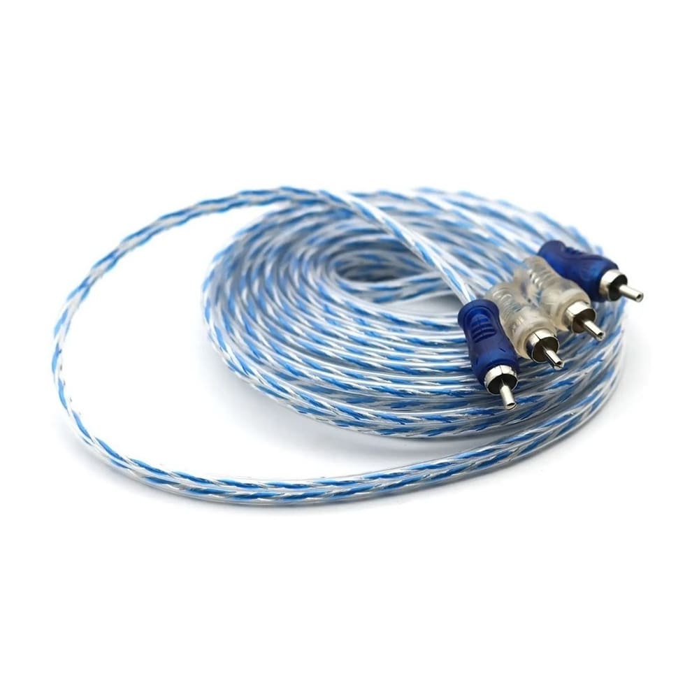 Cabo Rca Injetado 5 Metros Tech One Prata E Azul