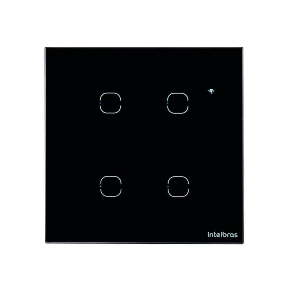 Interruptor Smart Wi-fi Touch 4 Teclas Preto Ews 1004 4850028