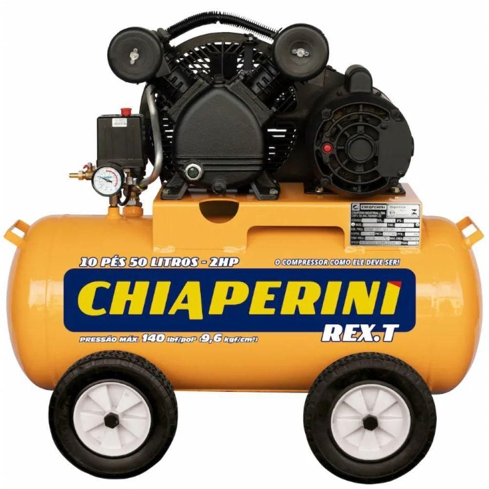 Compressor De Ar Média Pressão Rex.t Trifásico 2hp 50l 026200 Chiaperini