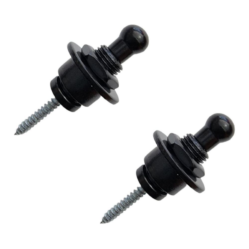 Roldana Strap Lock Preta para Guitarra Violão Baixo