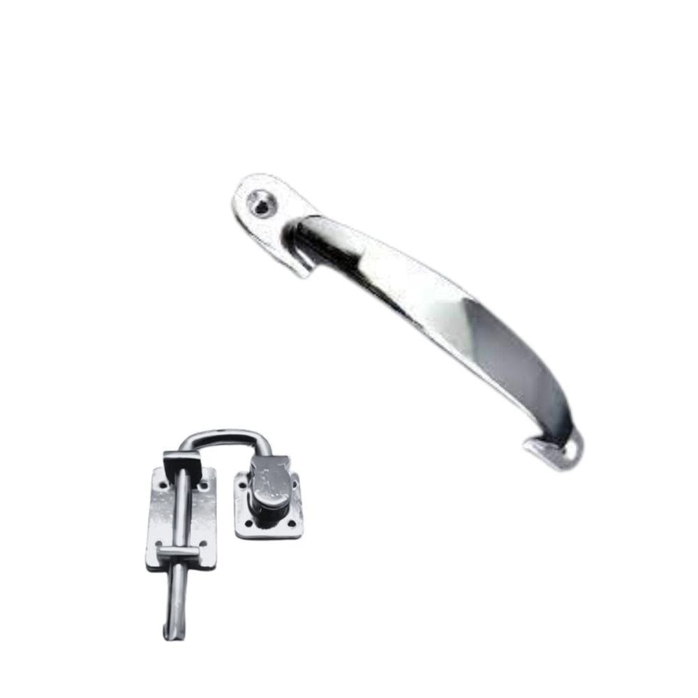 Puxador + Trinco Porta Camarão Cromado Ursich