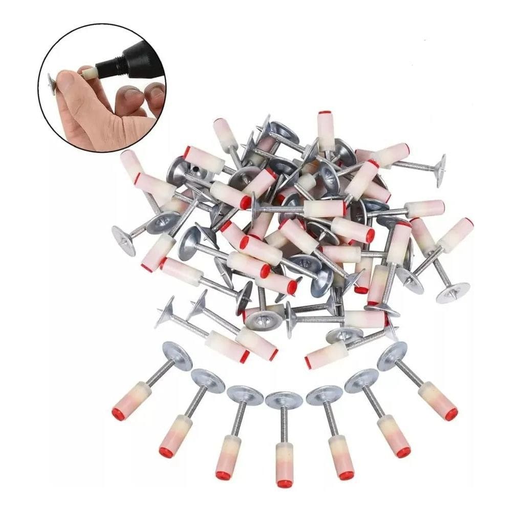 2X Kit 100Un Finca Pino Arruela Cônica Fixação A Pistola