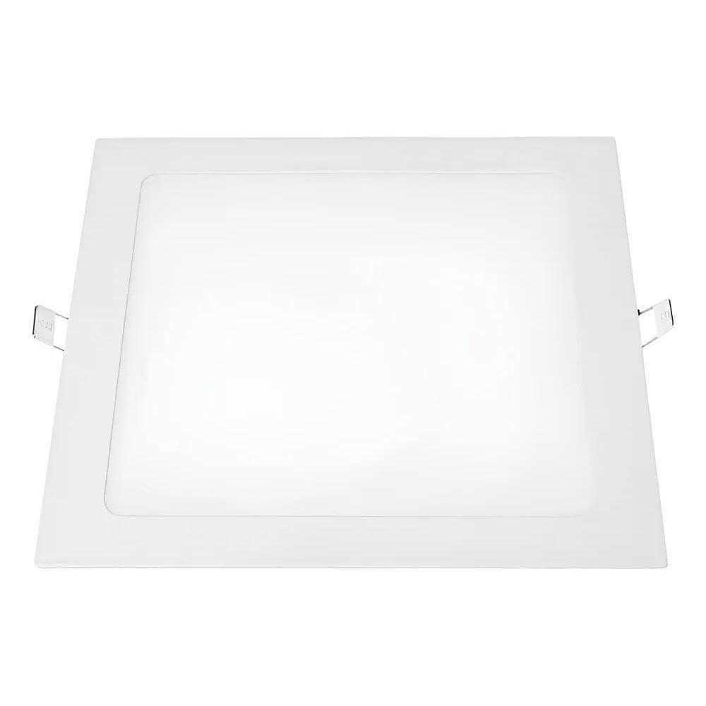 2X Plafon Led Quadrado Embutir 17X17 Painel 12W 6500K Avant