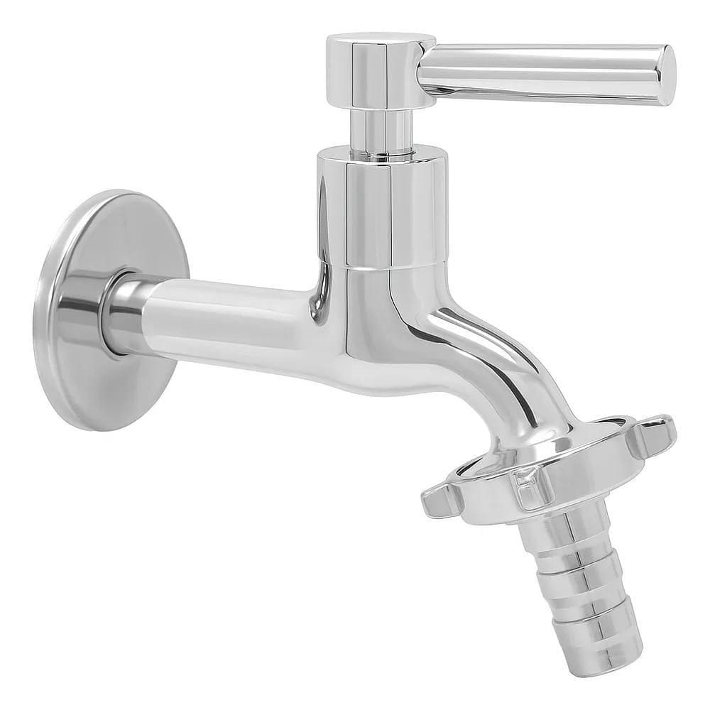 2X Torneira 100% Metal Inox Jardim Tanque Máquina 1/2 3/4 50