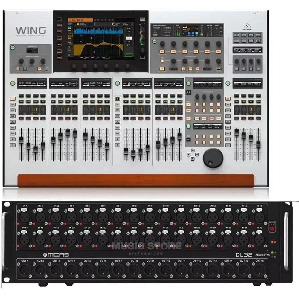 Mesa De Som Digital Wing Behringer Com Stage Box Midas Dl32