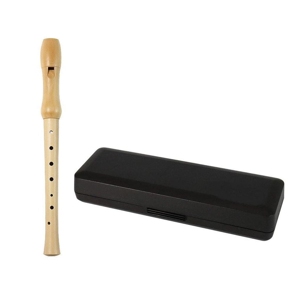 Flauta Doce De Madeira Dedilhado Germânico C/Case Estojo