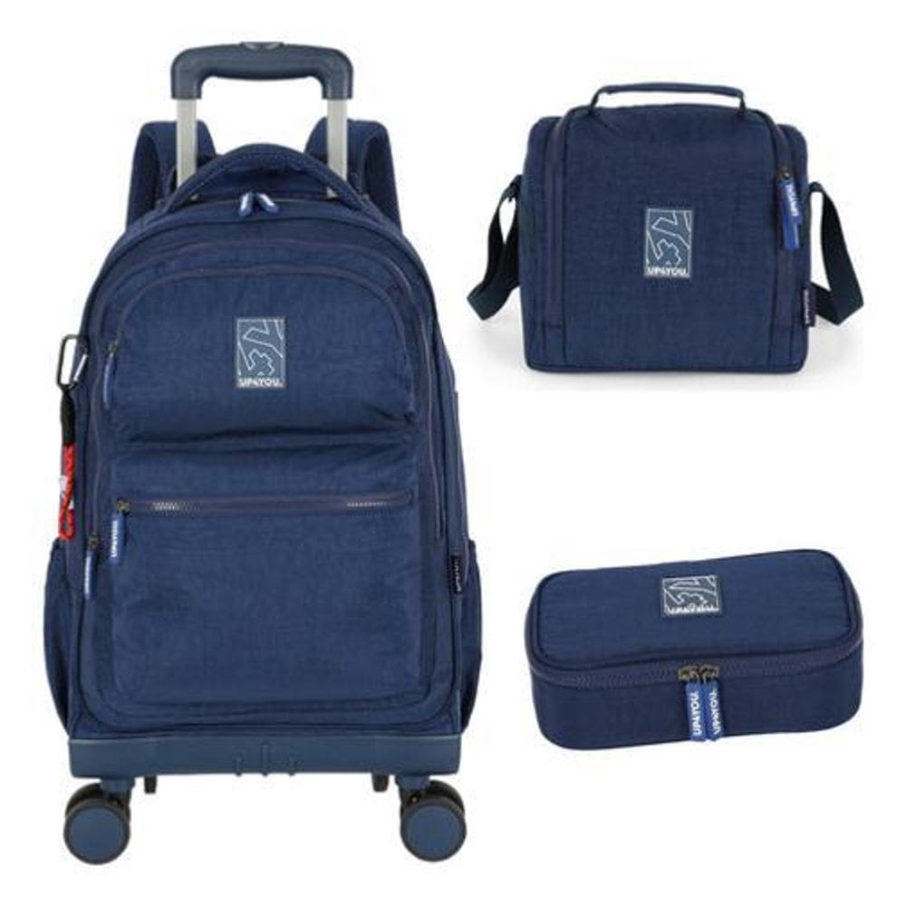 Kit Mochila Rodinhas 360 Masculino Crinkle Notebook Up4You
