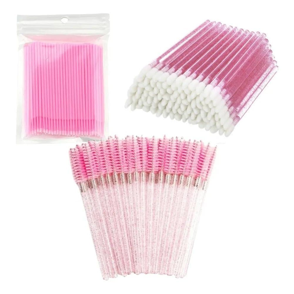 Kit 100 Escovinhas 100 Microbrush 100 Aplicador Batom Newair