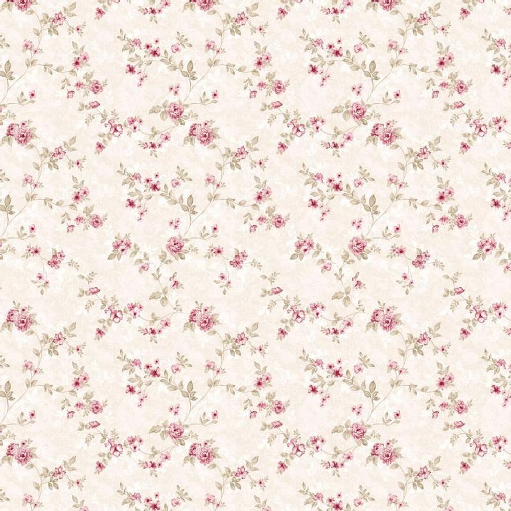 Papel De Parede Flores Rosas Delicadas Floral Adesivo Quarto