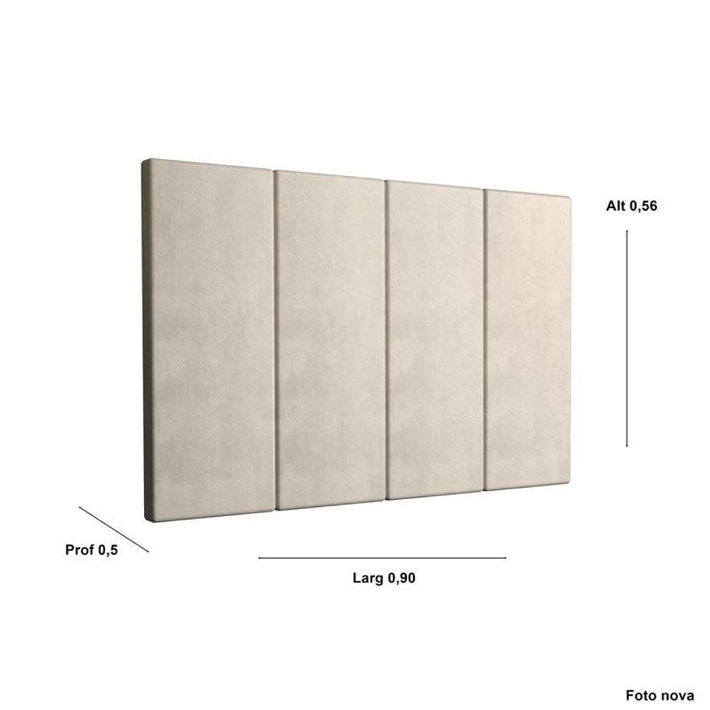 Painel Cama Box Fantasy 0,90 Tecido Suede Cor Nude Comprar