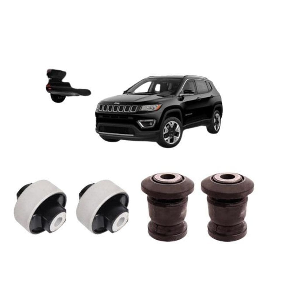 Kit 4 Bucha Bandeja Balança Dianteira Compass 2016 2017 2018