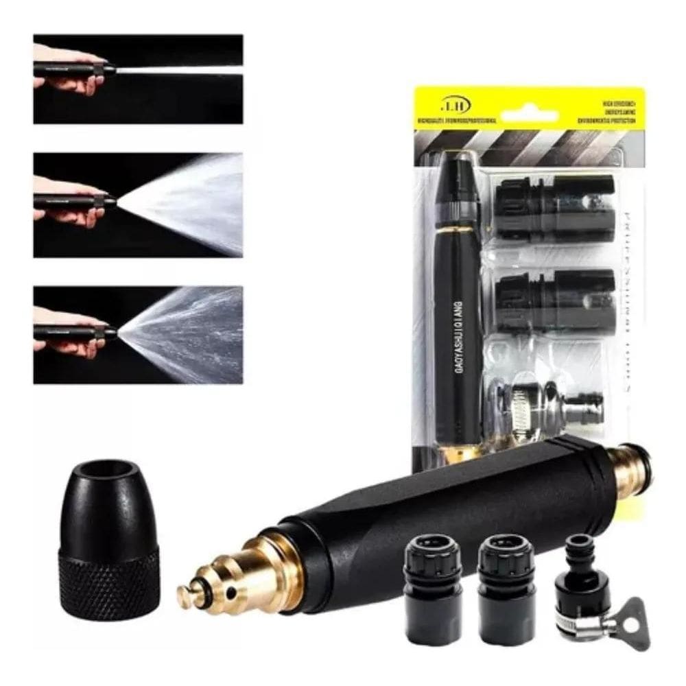 2X Bico Para Mangueira Esguicho Alta Pressão Jato Regulável