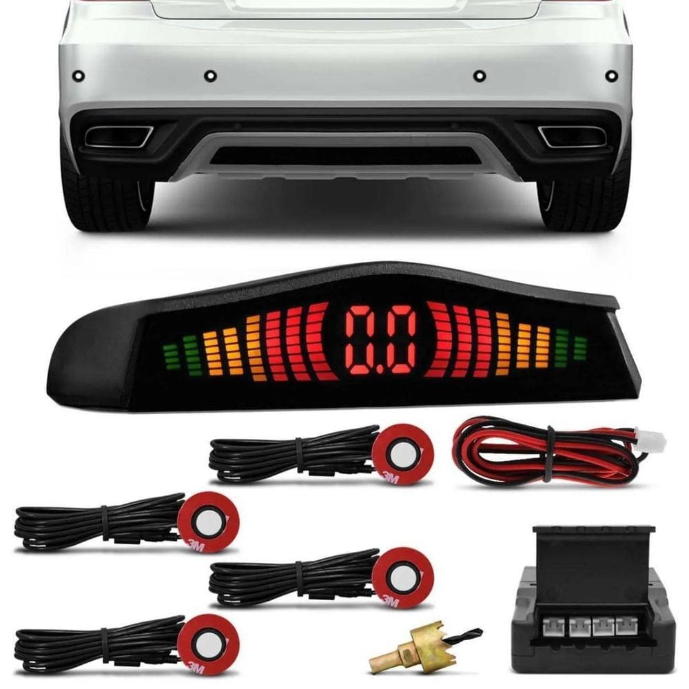 Sensor De Estacionamento 4 Pontos Kx3 Embutir Branco