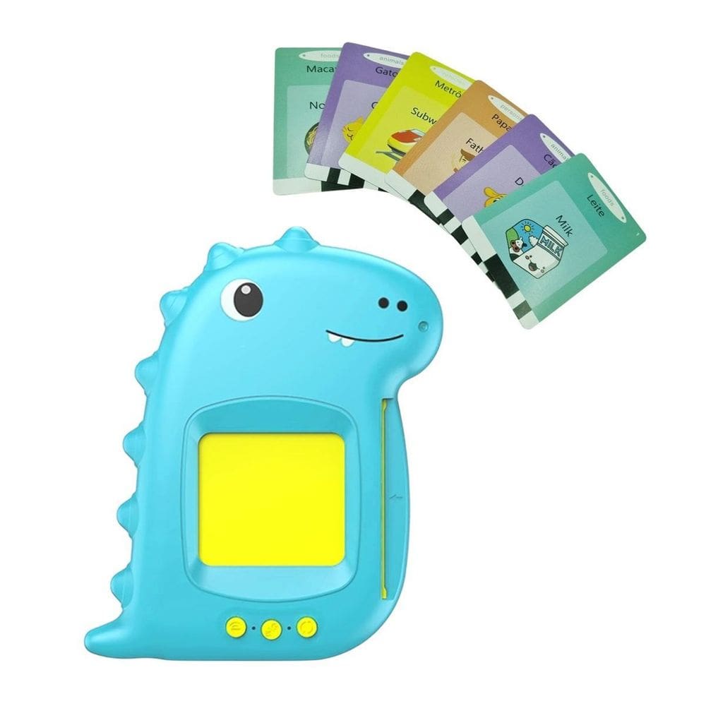 Brinquedo Card Apraxia Infantil Cartão Inglês Português Azul