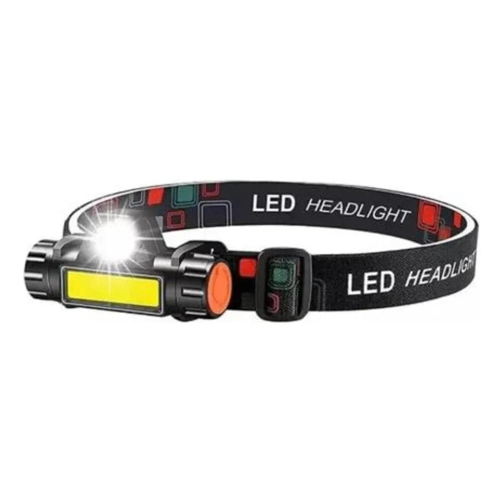 2X Lanterna De Cabeça Recarregável Led Forte Resistente Água