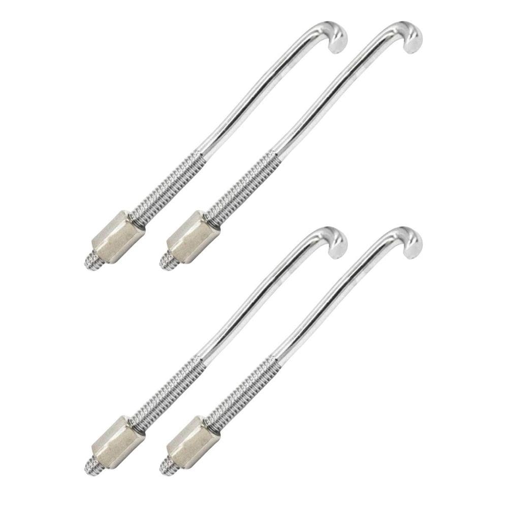Kit 4 Garra Afinação Percussão 10Cm Cromo Com Porca Torelli