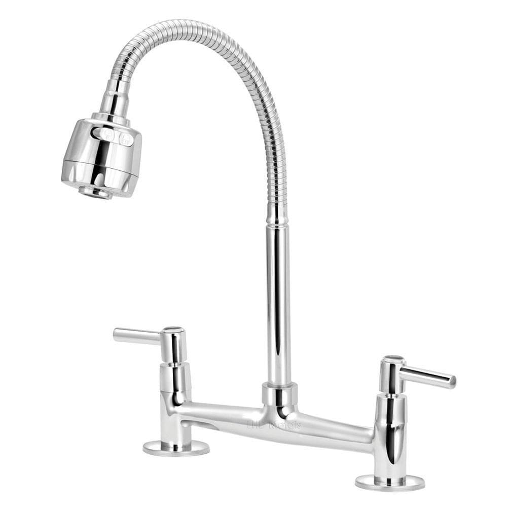 Misturador Monocomando em Aço Inox com Bica Flexível