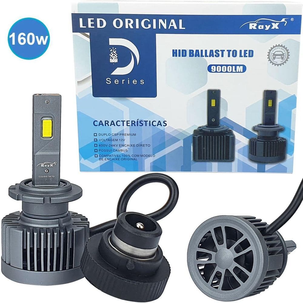 D2S D2R Led Lâmpada Faróis Led 160W 6000K Modelo