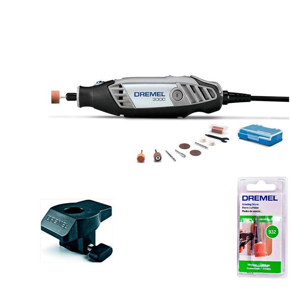 Kit Micro Retifica Dremel 3000 220V + Suporte Afiador 576 +