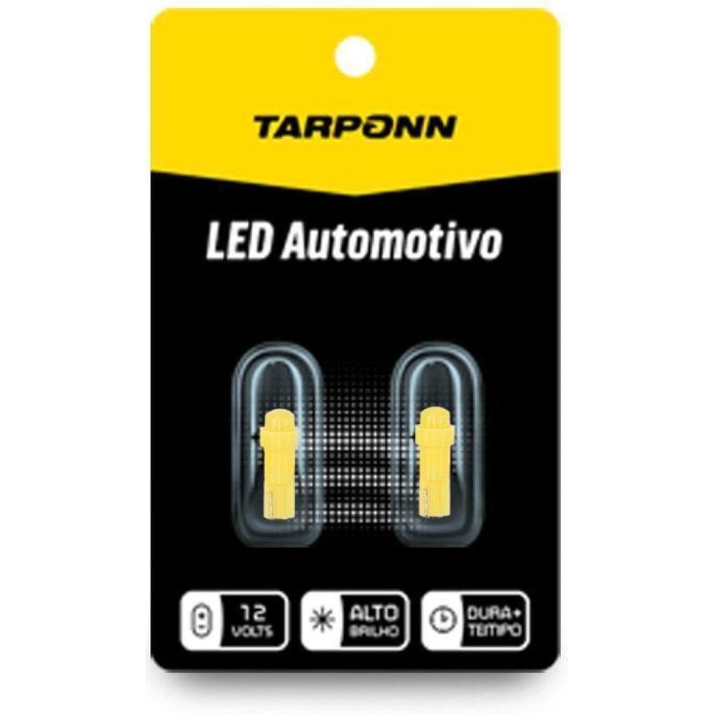 Par Lâmpada Led Painel Pinguinho T5 Amarela 12V