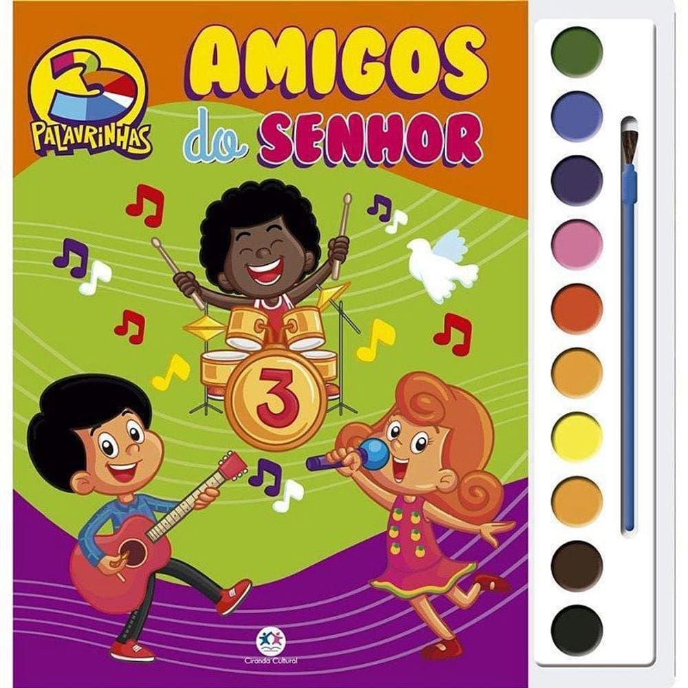 Livro De Aquarela Sarah Davi E Miguel - Amizade Com Deus