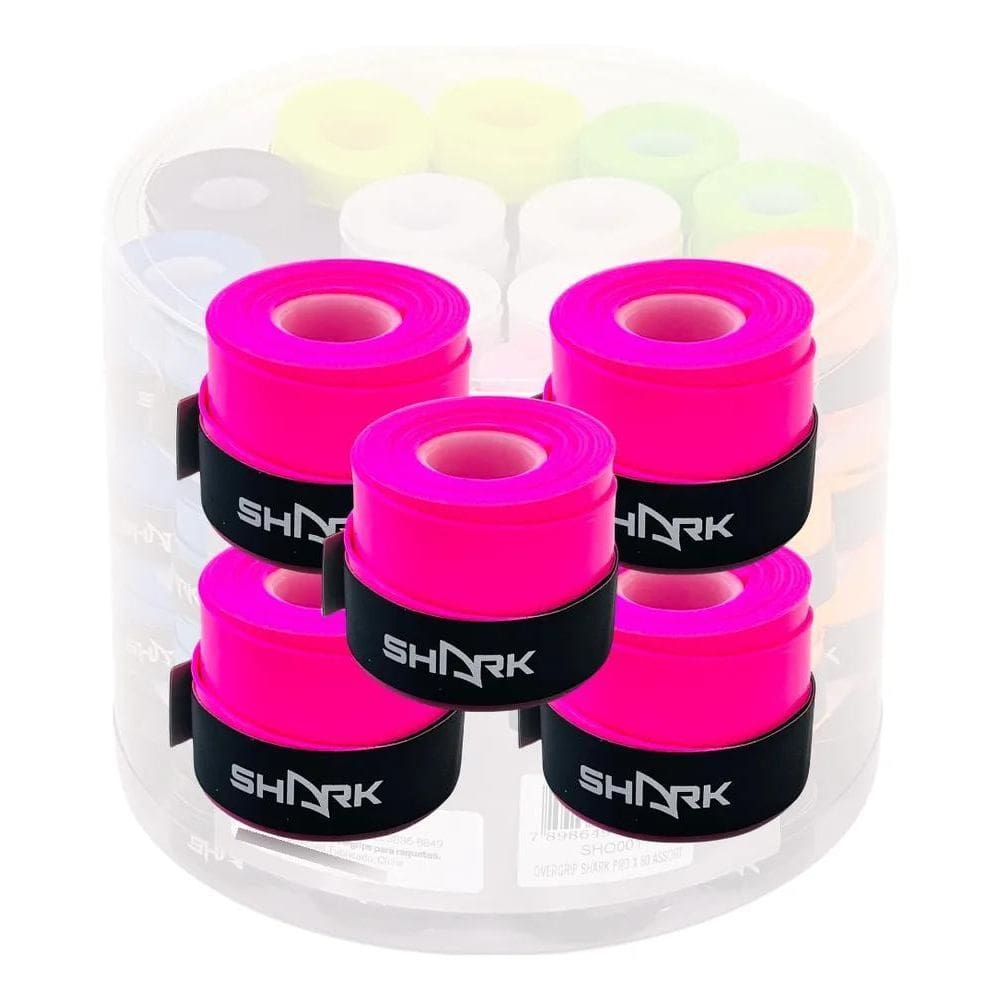 2X 5 Overgrips Shark Pro Extra Tacky 0,5Mm Beach Tennis Pade