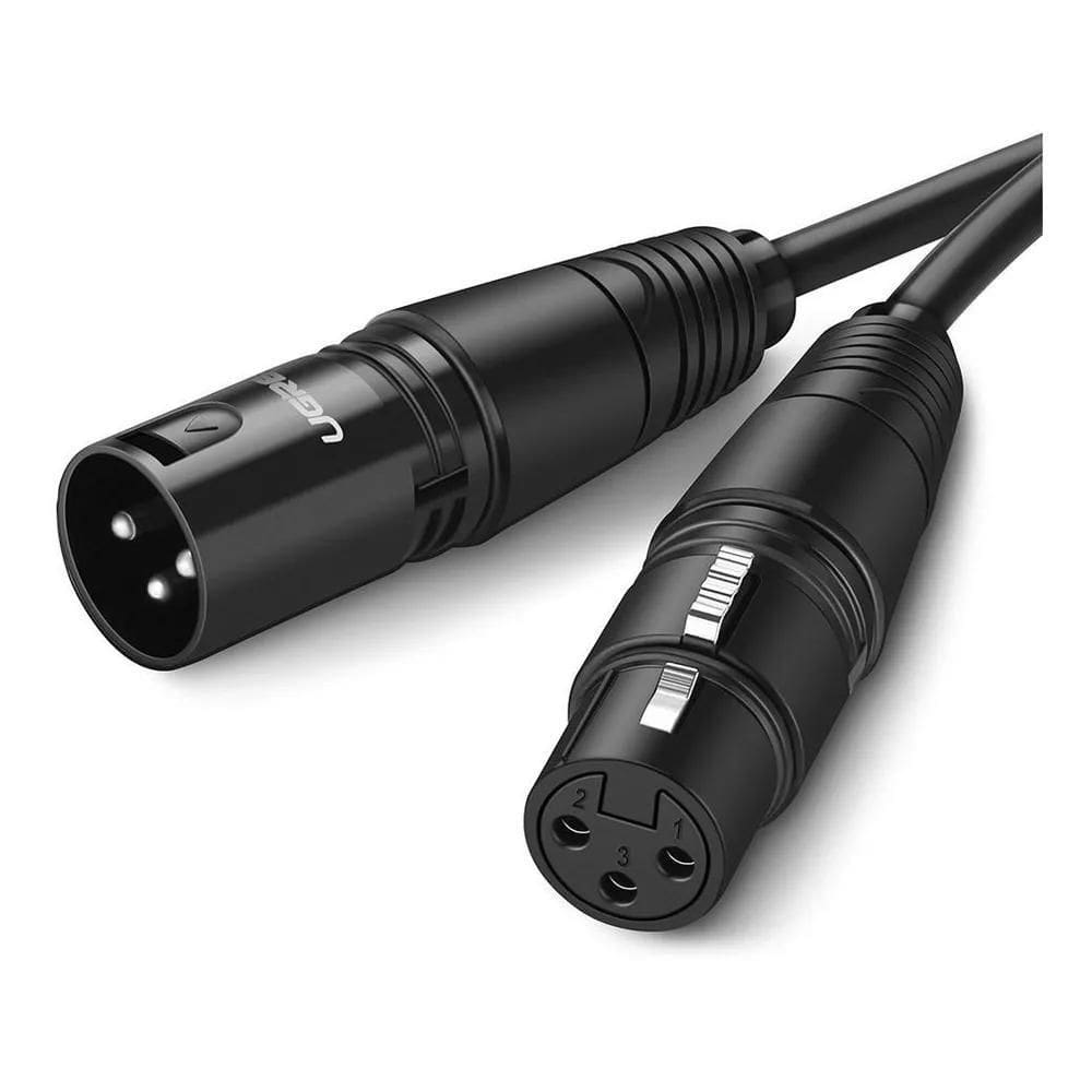 2X Ugreen - Cabo Profissional Microfone Xlr Balanceado 5M 20